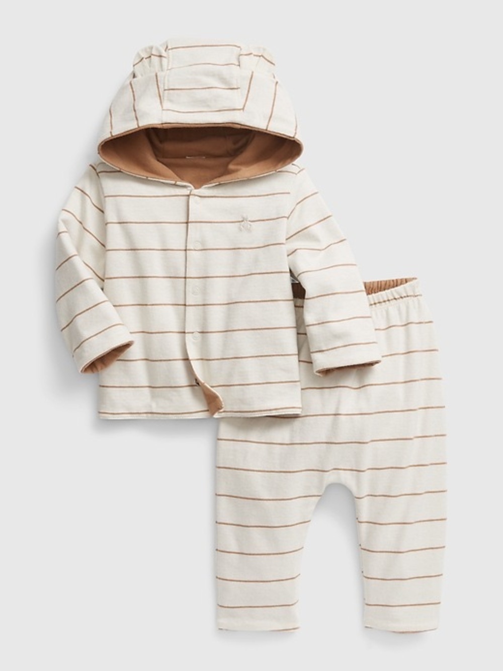 GAP Baby Reversible Organic Cotton Striped 2-Piece Set 6–12M